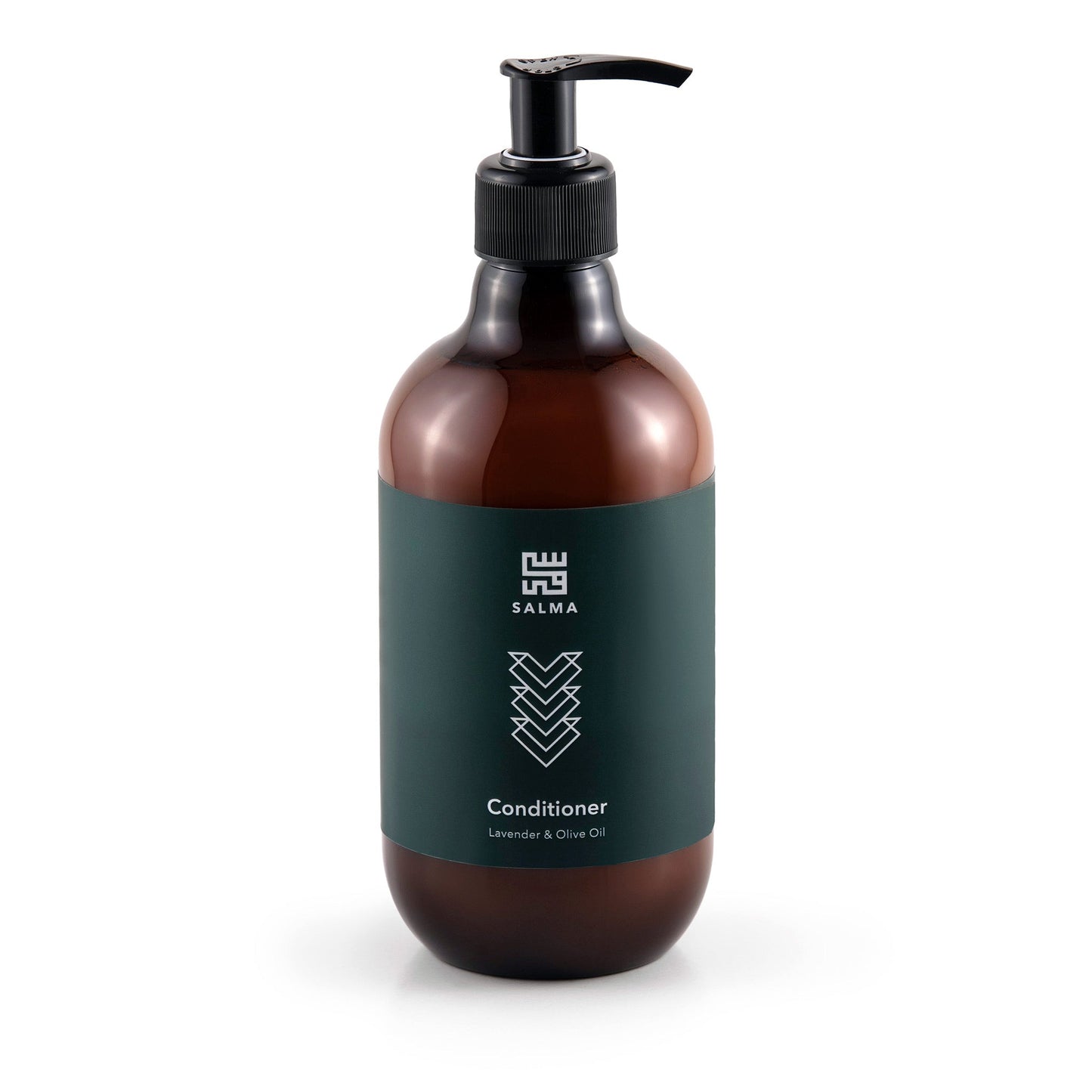 Bottle of Salma Loves Beauty lavender and olive oil hair conditioner