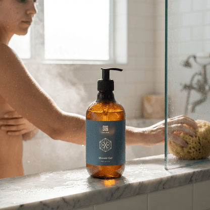 500ml bottle of Salma Loves Beauty pure jasmine shower gel